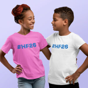 Kids #HF26 Tee (Blue Logo)
